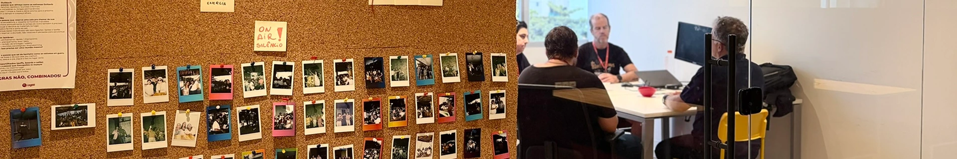 Equipe em reunião estratégica — banner da página Nossas Soluções